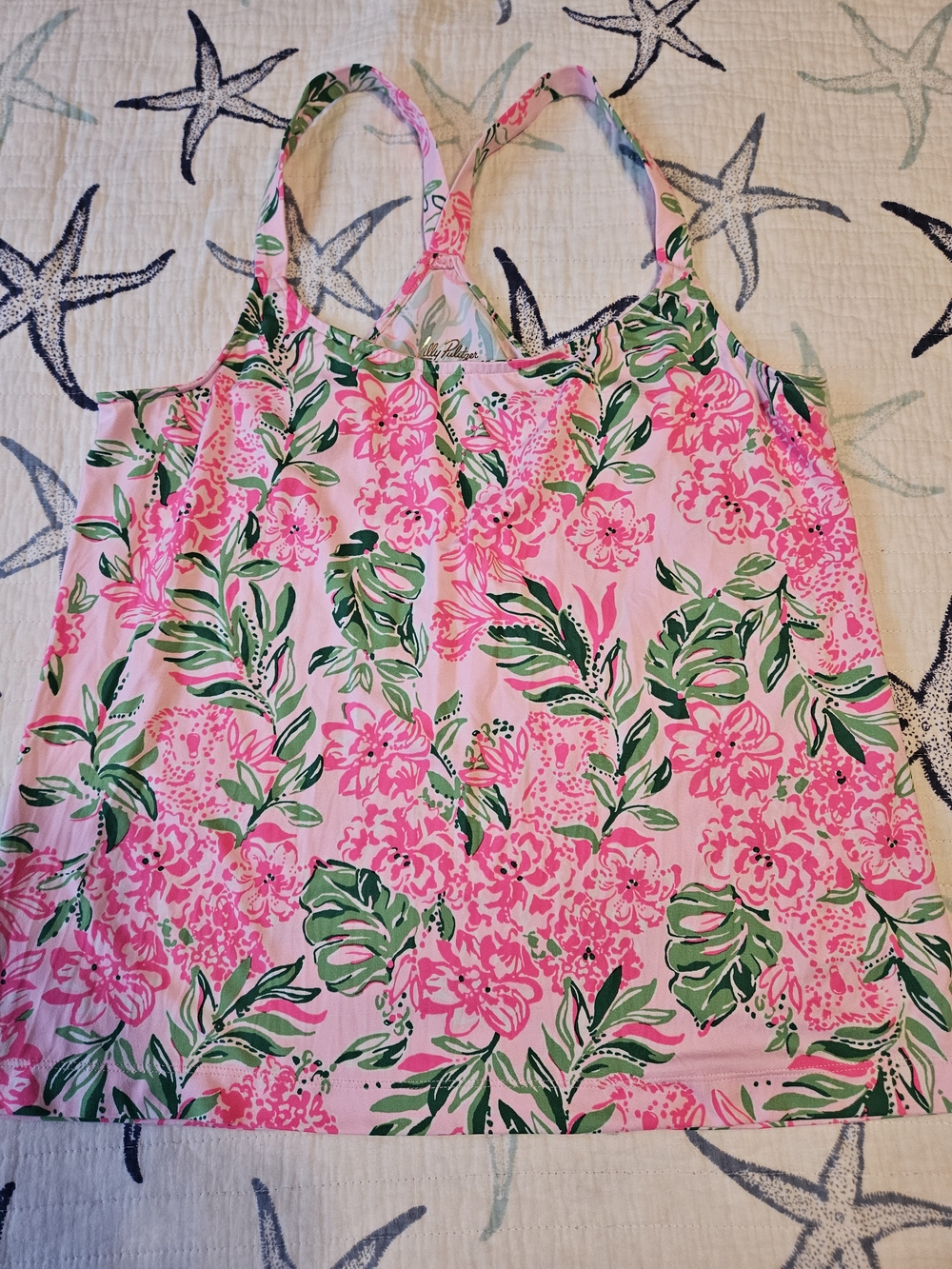 Pink Tropical Floral Cami Tank